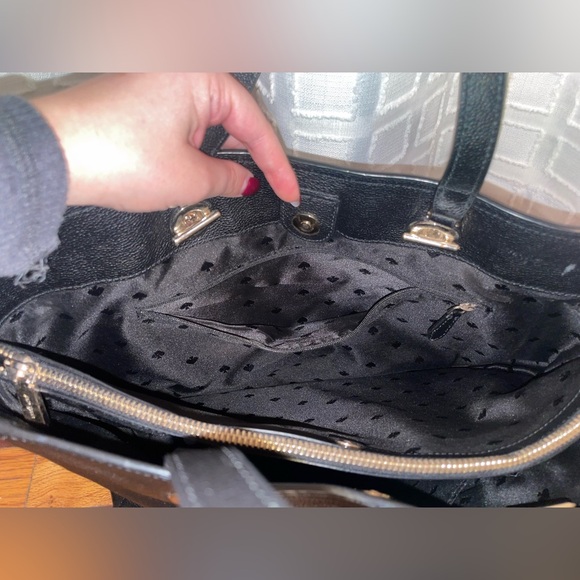 Kate Spade Black Leather Tote Bag - Picture 4 of 6